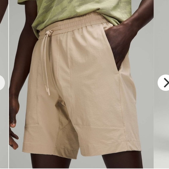 Lululemon Men's Bowline 8" Shorts Stretch Ripstop in Trench Tan Khaki Small - Picture 16 of 16